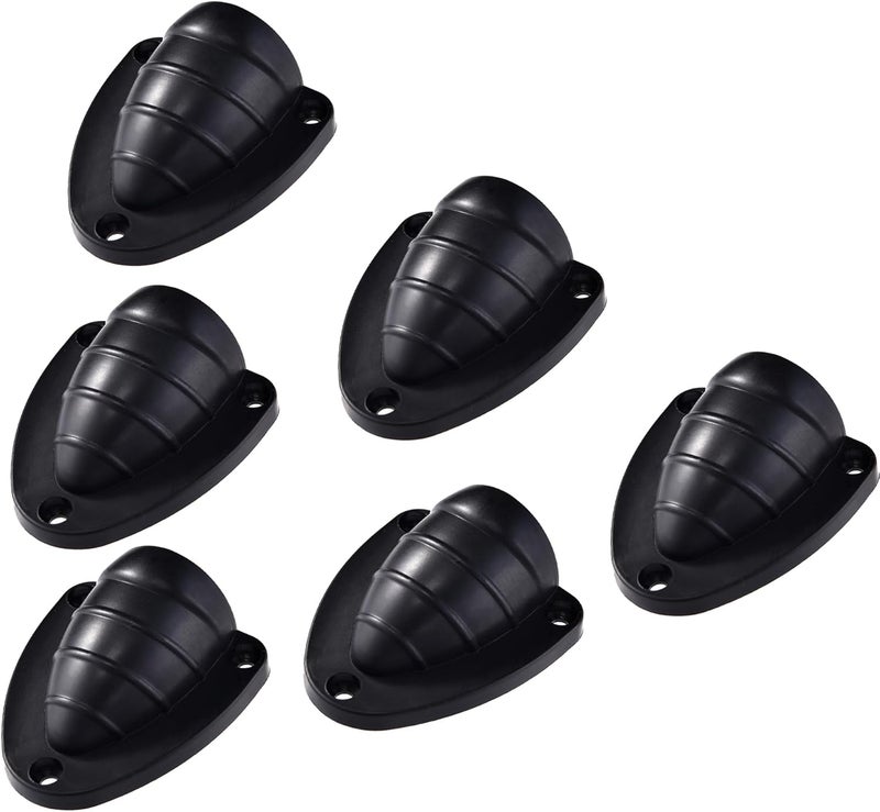 PLOOTA 6 PCS 2-1/2" Nylon Marine Wire Cable Cover Clamshell Vent with Smooth Edge, 1/8" Thickness & Mounting Screws for Boats, RVs & Outdoor Applications - Image 1